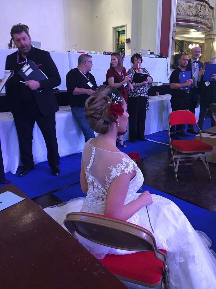 Beautiful bride in the professional competition today at #Blackpool  #bride #makeup #competitions #int