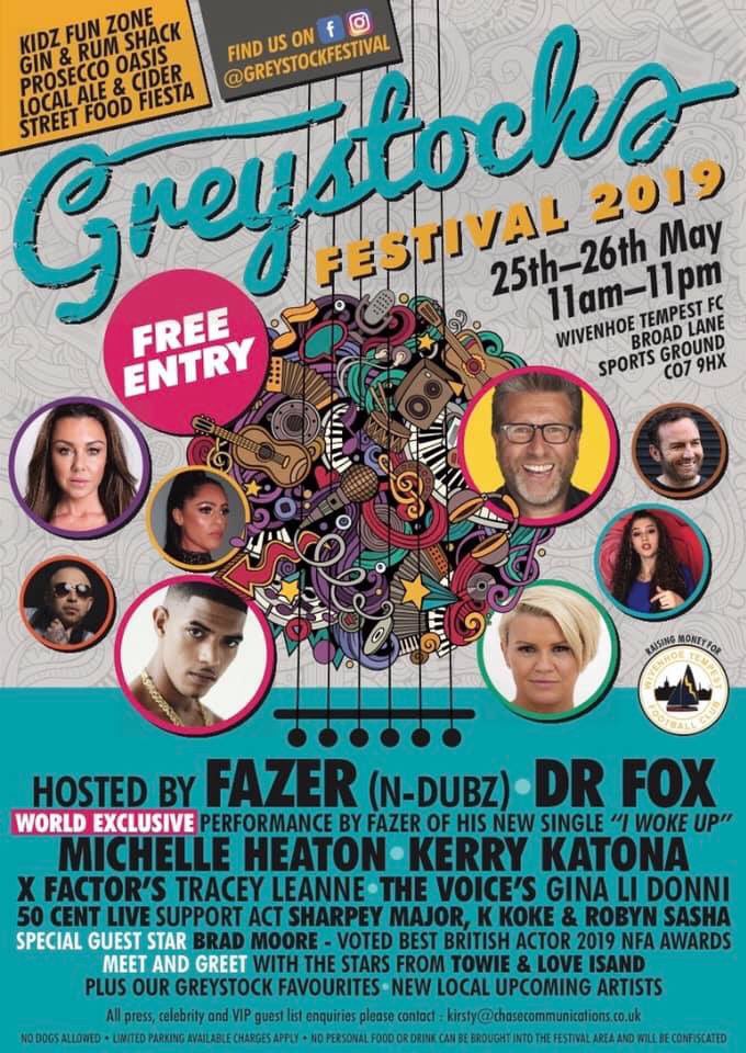 Join the celebs in ‘The Lounge’ limited tickets available at only £35/head for one day, £60/head for two days. BOOK NOW TO AVOID DISAPPOINTMENT!
Info@blackjacketevents.com

#greystockinstyle #freeentry #FamilyFestival #greystock