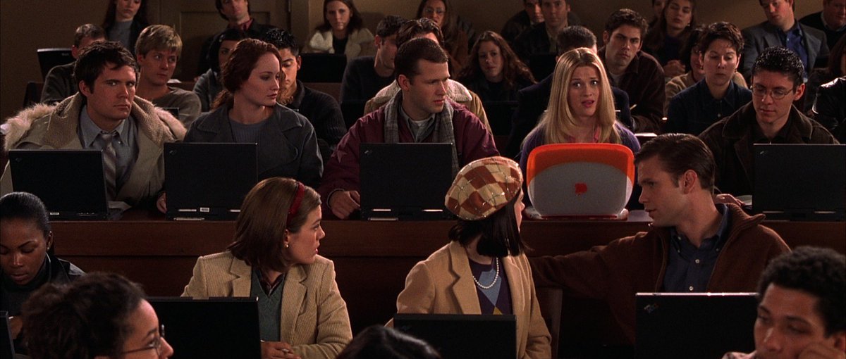 NetflixTudum's tweet photo. Never has there been better product placement than Elle Woods' orange MacBook in Legally Blonde. https://t.co/lAtmBBWqi2