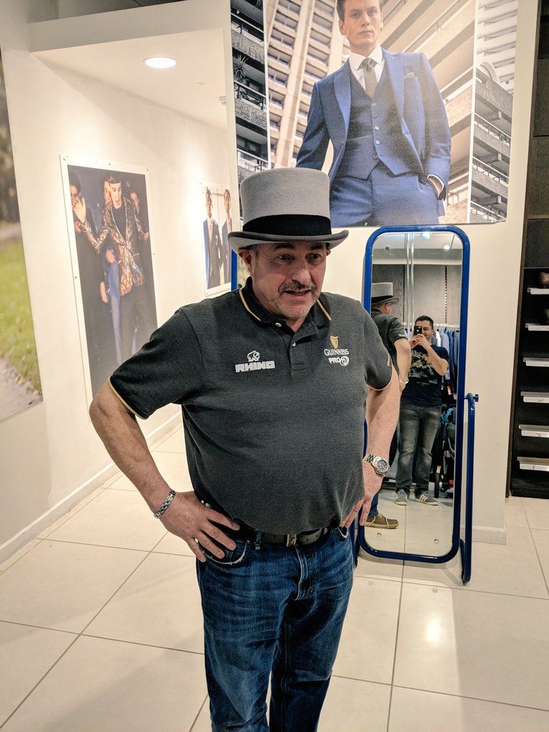 dorianevans1's tweet image. When sorting suits for a wedding and the old man decides to try on a top hat.

Who wore it best?

#dad #fatcontroller #oddjob