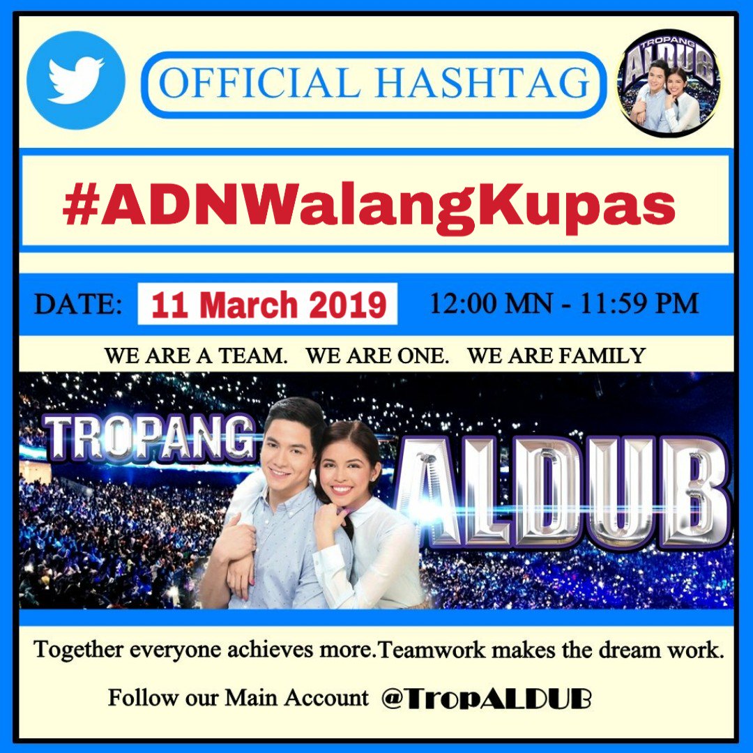 Good morning ALDUBNATION
       <a href="/aldenrichards02/">Alden Richards</a>
       <a href="/mainedcm/">Maine Mendoza</a> 
Spread love not Hater

OHT👉 #ADNWalangKupas 
#ALDUBNationEmbraceLOVE 
<a href="/ofctrendsetter/">TEAM OAT ᴬᴰᴺ</a> 
<a href="/WhilczelCanlas/">Whilczel Canlas</a> 
<a href="/AlDubBigBoyz/">AlDubForTheBigBoyzᴬᴰᴺ</a> 
<a href="/ALDUBHashtagSQ/">ADN HASHTAG SQUAD</a> 
<a href="/AIFam16/">Ang SALTIK Infinity</a>
<a href="/iam_ginghs/">🦔 💕MyeS🎀</a> 
<a href="/AMInaticsOFC/">AMInatics OFC ᴬᴰᴺ</a>
@Obra_ADN2018 
<a href="/grabesila/">🌺💃DiwatangGala ᴬᴰᴺ 💃🌺</a> 
<a href="/ermiesagum/">🦋ermiesagumᴬᴰᴺ 🦋</a>