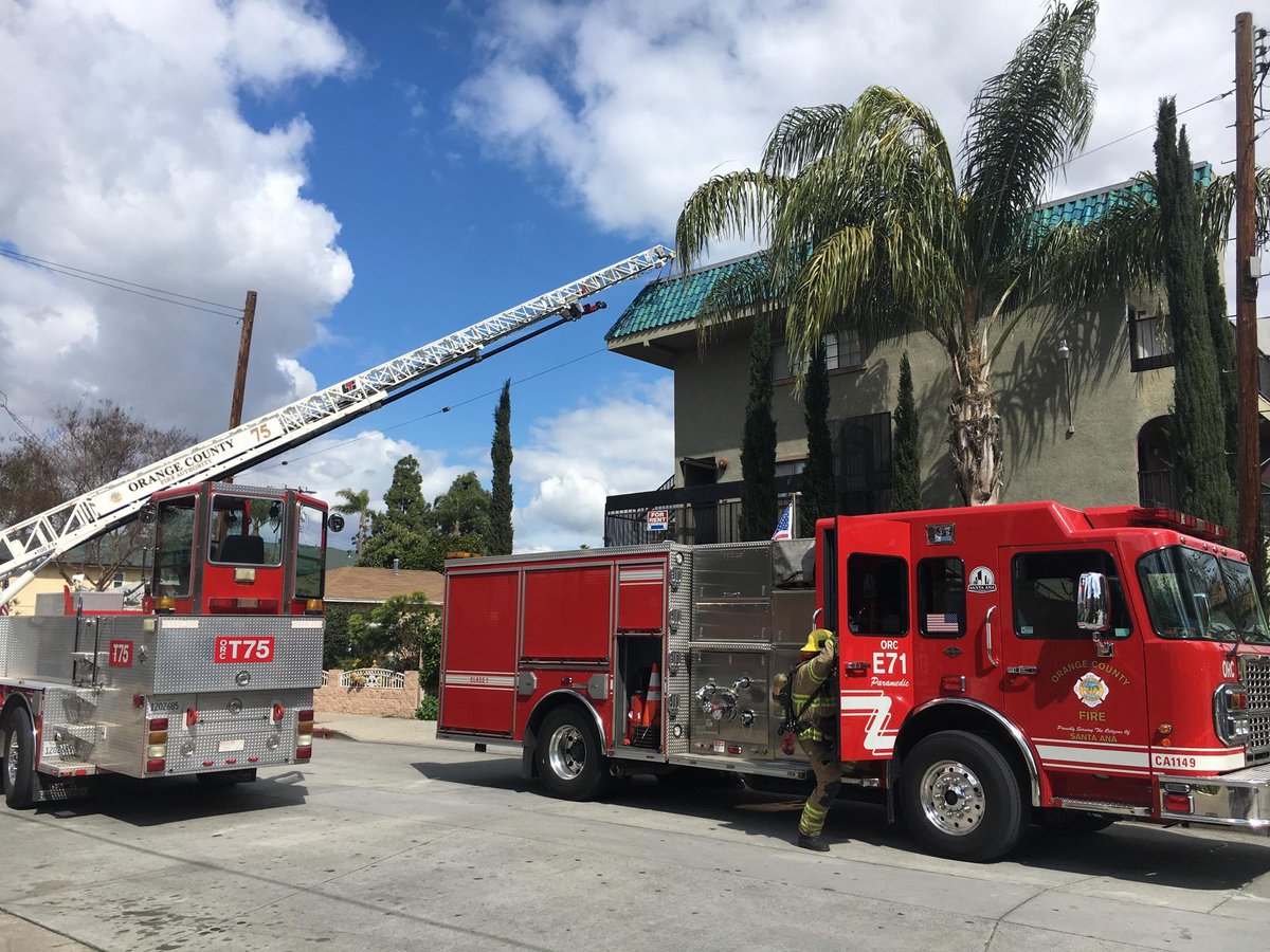 Santa Ana - ORC T75, E71 on scene in the 1000 Blk of N Parton, investigating  a smell of electrical.
