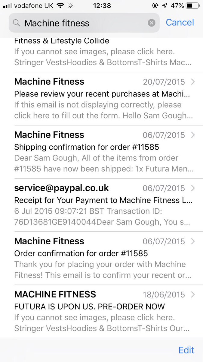 SammyG58's tweet photo. @MachineFitness been with you since 2015! Aha - and just ordered some more.. #DiscountCode yet? 😂😂 https://t.co/Bob9jdSQTC