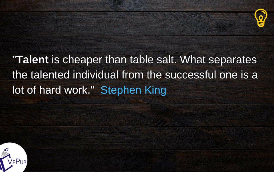 VePubPress's tweet photo. #Talent vs. #Hardworking https://t.co/zd95qFHLl3
