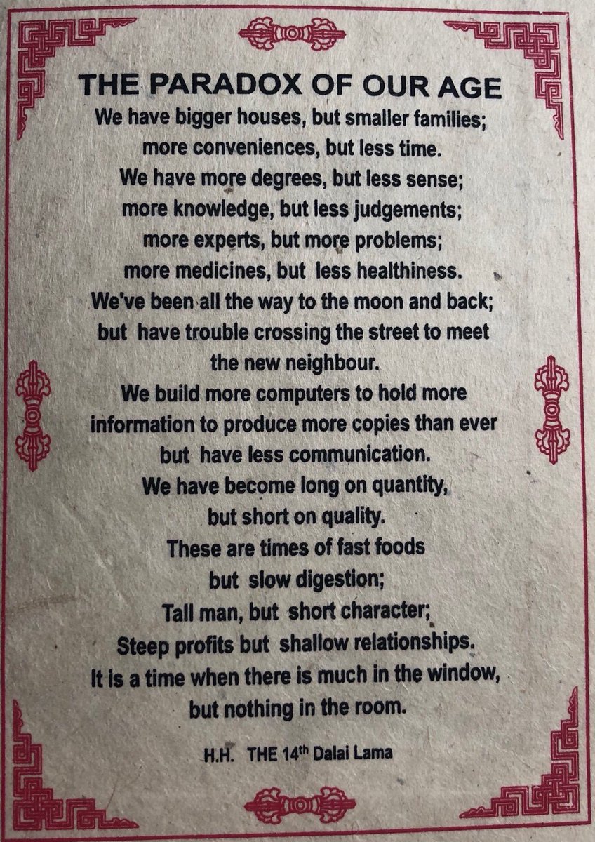 4bruce7's tweet photo. The Paradox of Our Age. https://t.co/NvowWZAueF