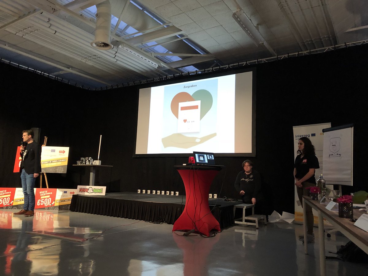 WTHackathon's tweet photo. 6th pitch: Zorgeloos
The challenge is reducing burden of carers. They build Zorgeloos platform, which is LoraWAN integrated system. Once the patient’s profile is submitted, Zorgeloos will send you an alarm based on the profile when sensors capture something wrong.
#hackiot https://t.co/ekYnhk1din