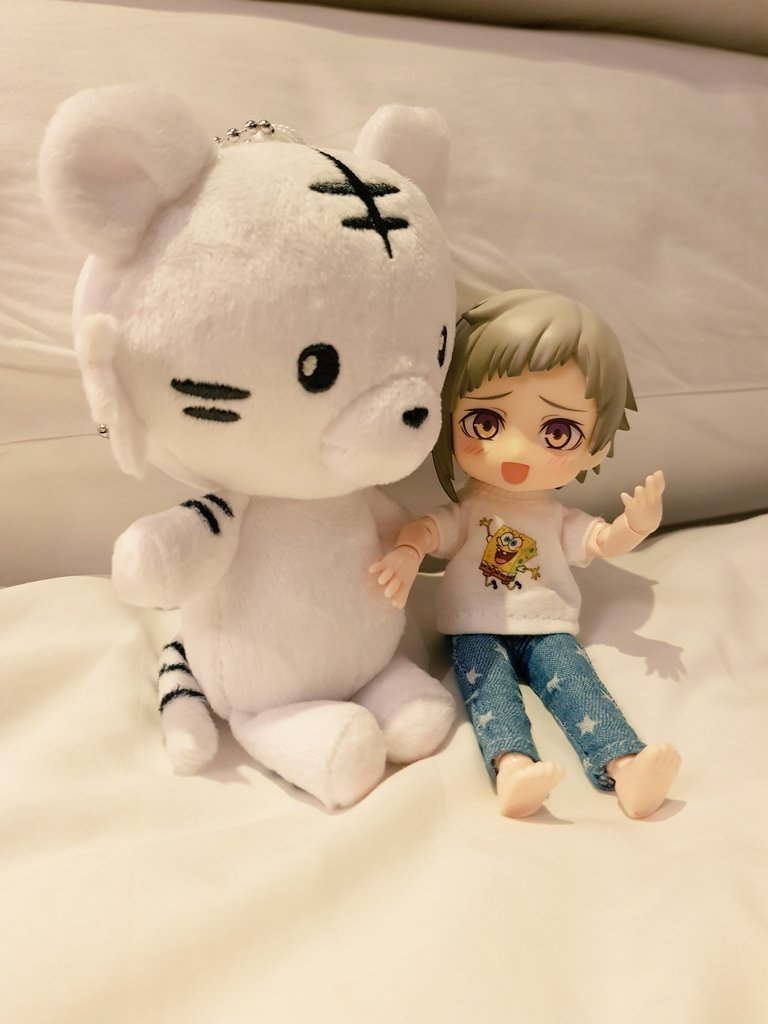 Just love me! #atsushinakashima #atsushi #whitetiger #jinko #obitsu #nendoroid #tigerplush #bsd