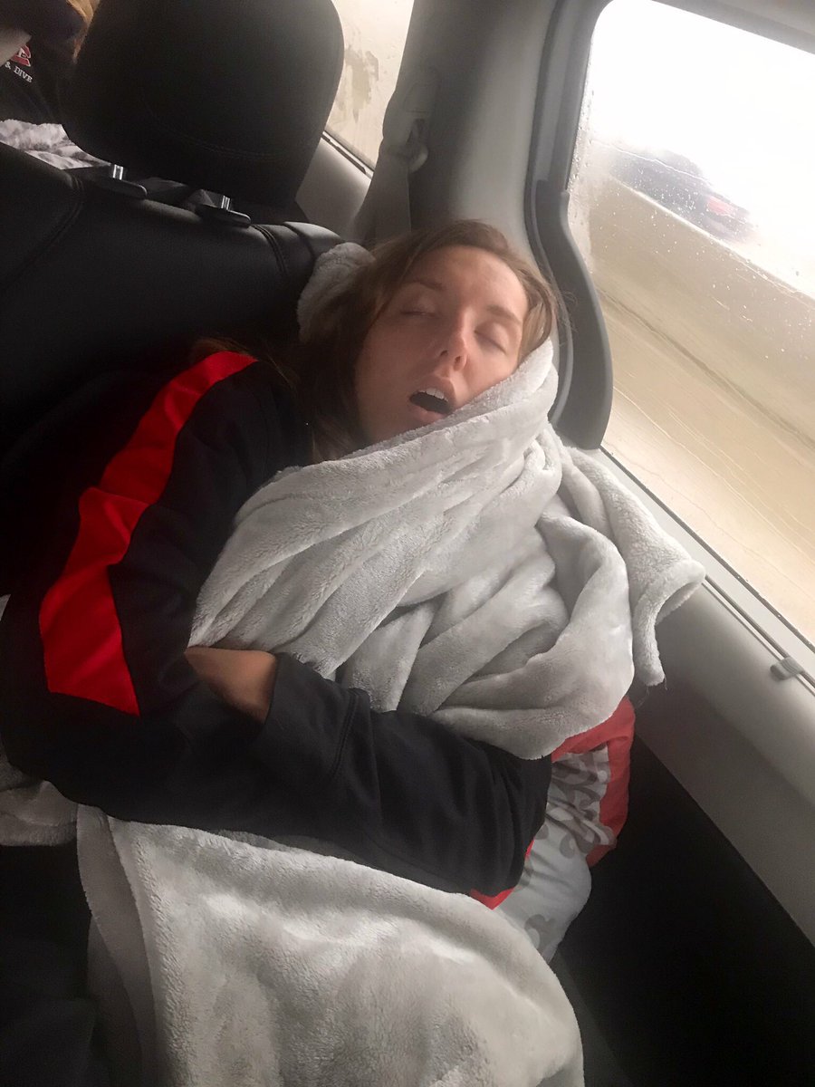 How coaches get through 18 hours of driving: Candy, coffee, and taking funny pictures of the athletes. #NCAAChampionships @SCSU_SWIMDIVE