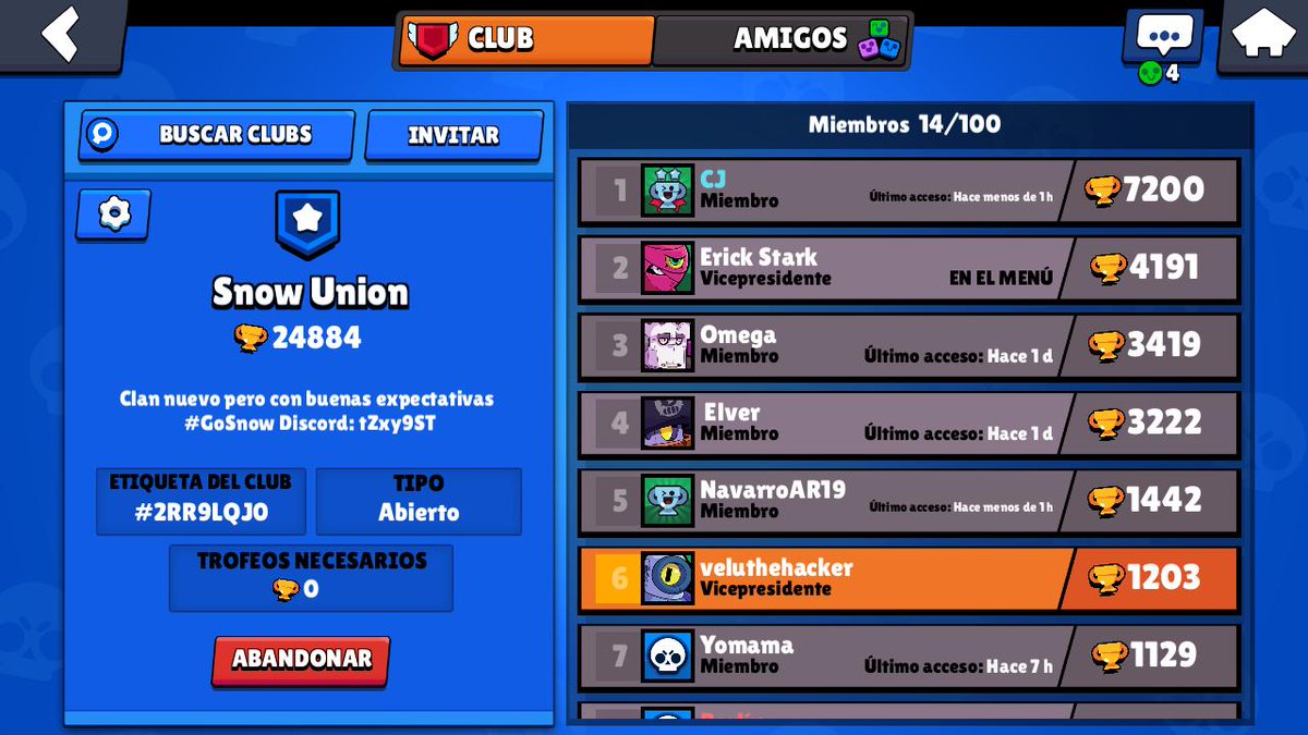 SnowUnionGG's tweet photo. ¡Seguimos buscando jugadores para nuestro club de #BrawlStars! Cualquier persona es bienvenida, entren a nuestro discord!

Discord: https://t.co/6D8fCMyox0

@BrawleSportsGG @brawlstarmx @LatamBrawlStars @BScomunidad__ https://t.co/HYYDYekBO4