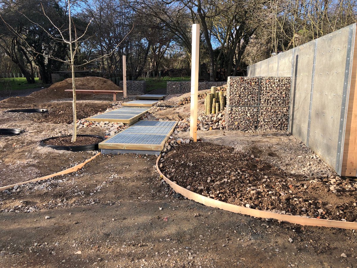 grassroofco's tweet photo. Close to finishing our new #brownfield garden, #sandwall #sandpath and all construction waste with top soil circles planting and seeding next #bugs https://t.co/gfjQjJt8Gk