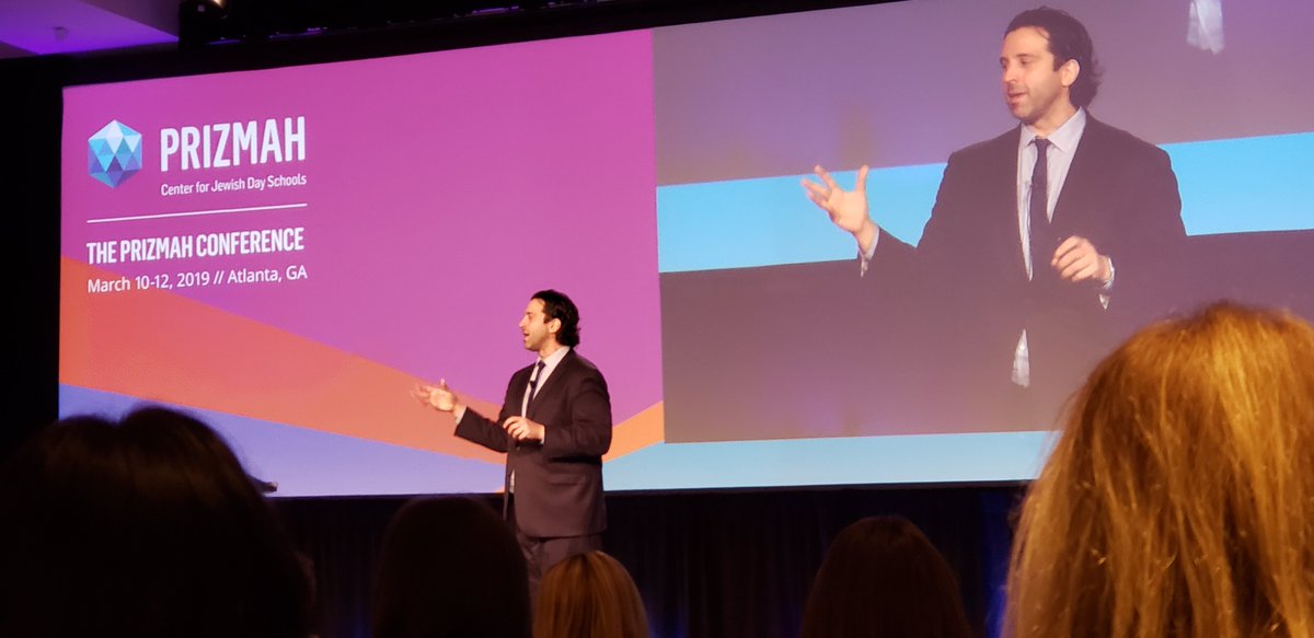 IrvineHebrewDay's tweet photo. @PrizmahCJDS @gcouros
  George Couros is an inspiration, pushing Jewish day schools to ask our educators, "Would you want to spend the whole day learning in your own classroom?" #prizmah2019 #Atlanta #yes! https://t.co/TgjpZfvvnH
