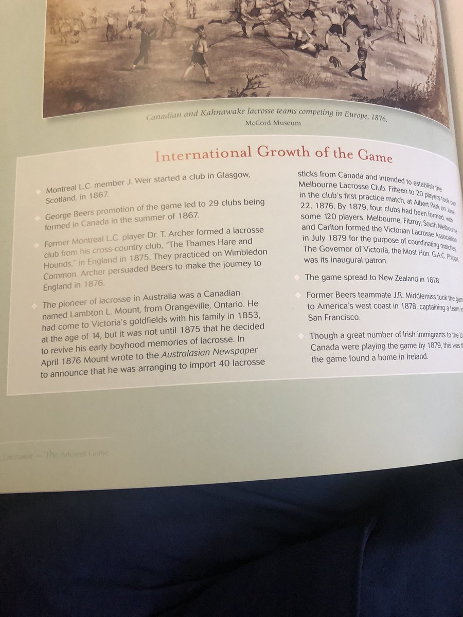 Fun fact about the history of the lacrosse in Australia. <a href="/NorthmenLAX/">Orangeville Northmen</a>