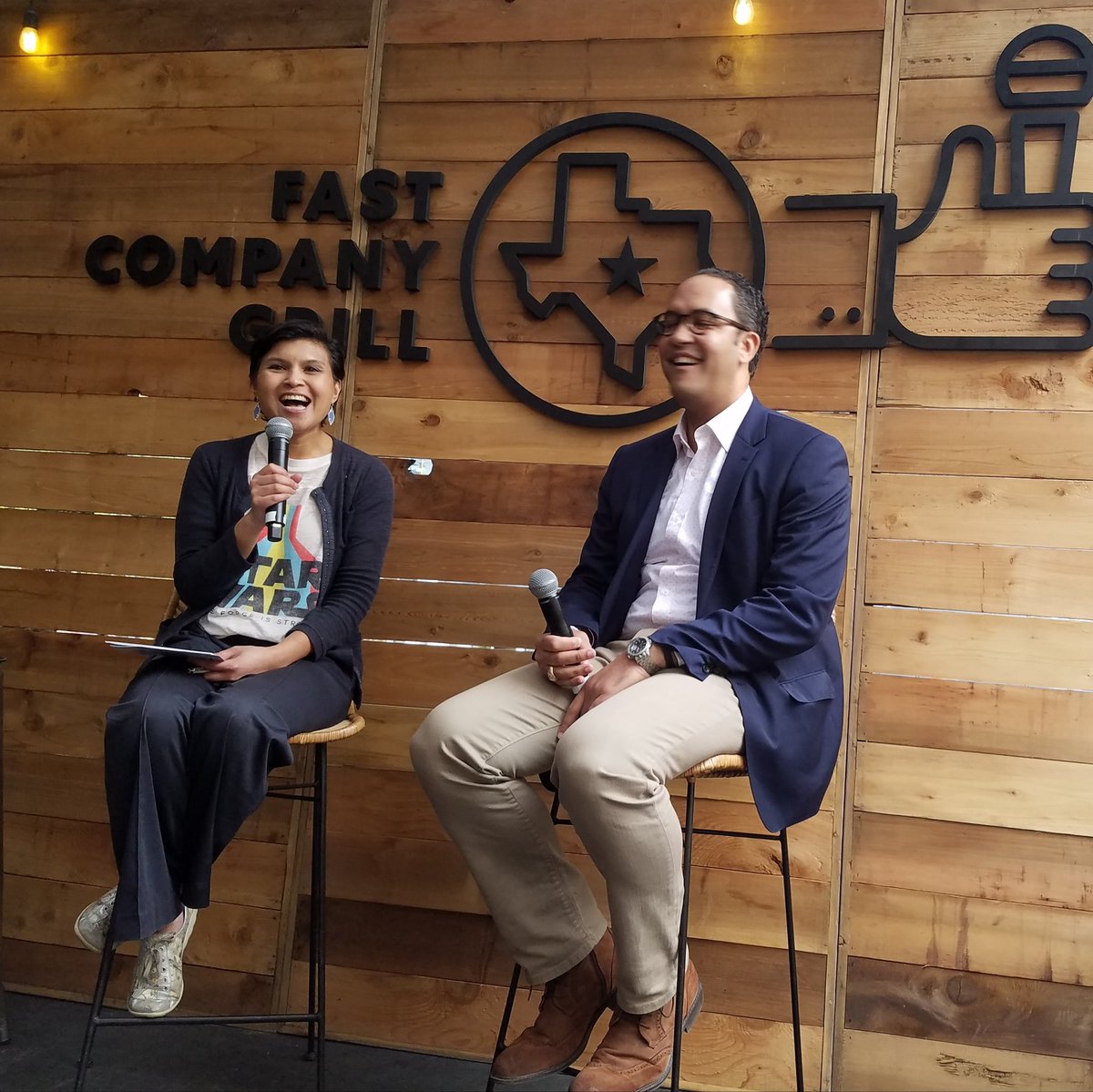 DCTechFanGirl's tweet photo. A border wall  is the "The most expensive and least effective way" to protect the border. Technology would be cheaper, more effective says Rep. Will Hurd (TX); a guy who reps the border. #FCGrill #SXSW2019 #DCTech https://t.co/ddS1tJOgVo