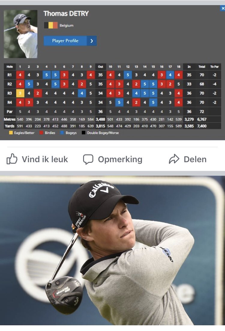 golfvlaanderen's tweet image. T. Detry eindigt in Qatar op een gedeelde 11de plaats. N. Colsaerts eindigt op een gedeelde 27ste plaats.