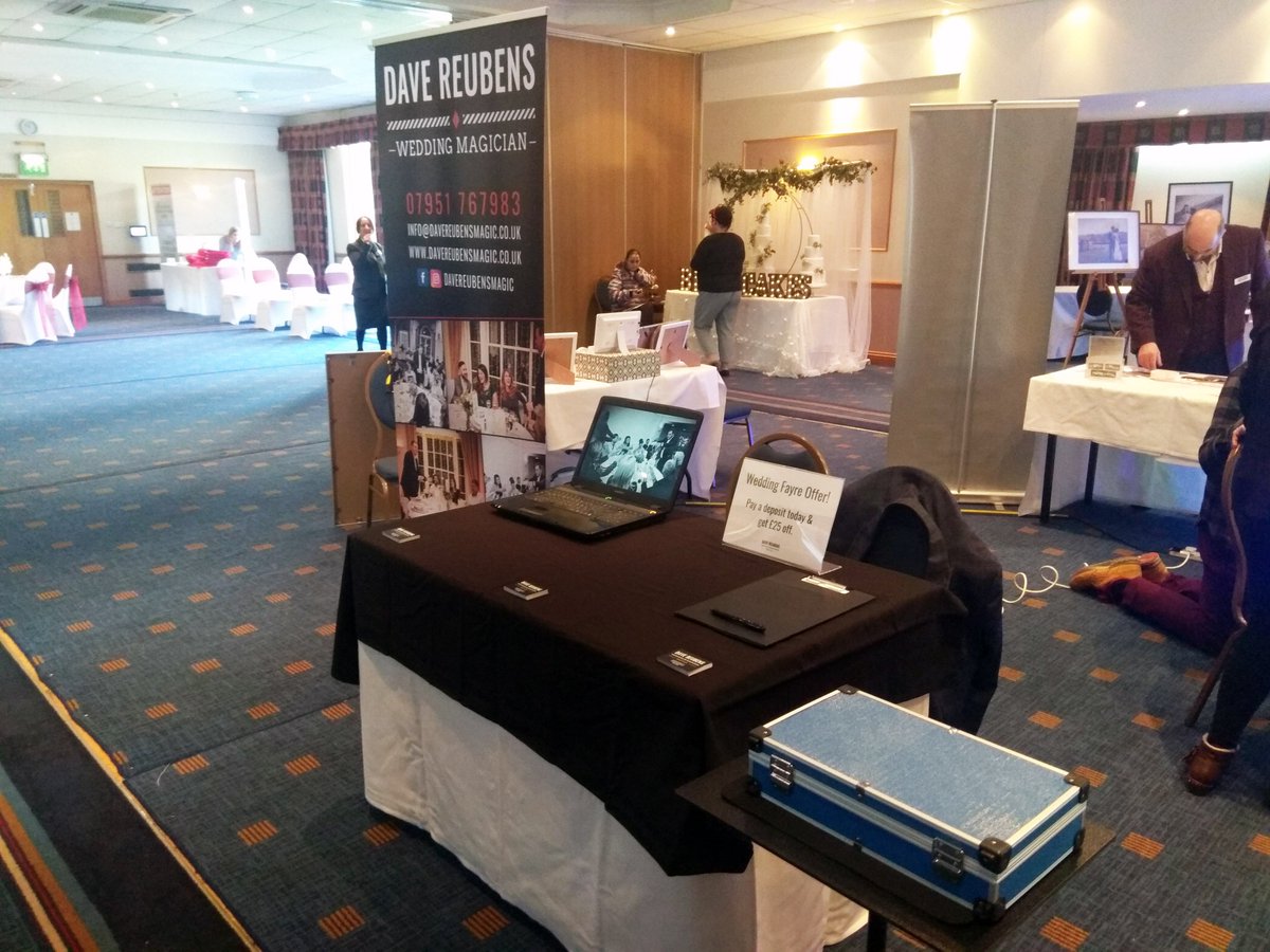 Fantastic meeting everyone at the Wedding Fayre at the Holiday Inn in Newport today. I hope you enjoyed yourselves! I'll be sending out info emails to you in the next day or 2.
If anyone else wants booking info, get in touch &amp; I'll include you.
(A quick shot while setting up.)