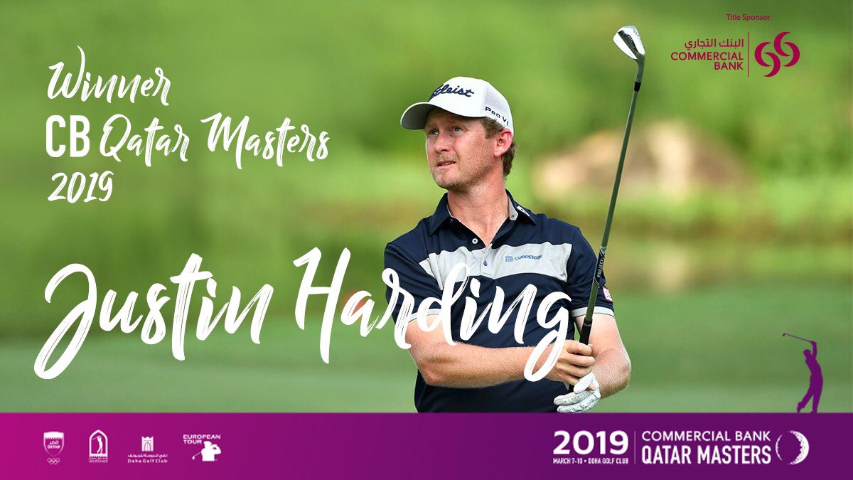 CB Qatar Masters (@cbqatarmasters) on Twitter photo We've got a new Master of the Masters! ⛳ 🏆 The Mother of Pearl trophy goes to <a href="/JustinHarding60/">Justin Harding</a> ! Congrats on this phenomenal win of <a href="/CBQatarMasters/">CB Qatar Masters</a> 2019 from all of us at Commercial Bank! Well deserved!
@EuropeanTour
#MyCBQatarMasters #CBactive We've got a new Master of the Masters! ⛳ 🏆 The Mother of Pearl trophy goes to <a href="/JustinHarding60/">Justin Harding</a> ! Congrats on this phenomenal win of <a href="/CBQatarMasters/">CB Qatar Masters</a> 2019 from all of us at Commercial Bank! Well deserved!
@EuropeanTour
#MyCBQatarMasters #CBactive