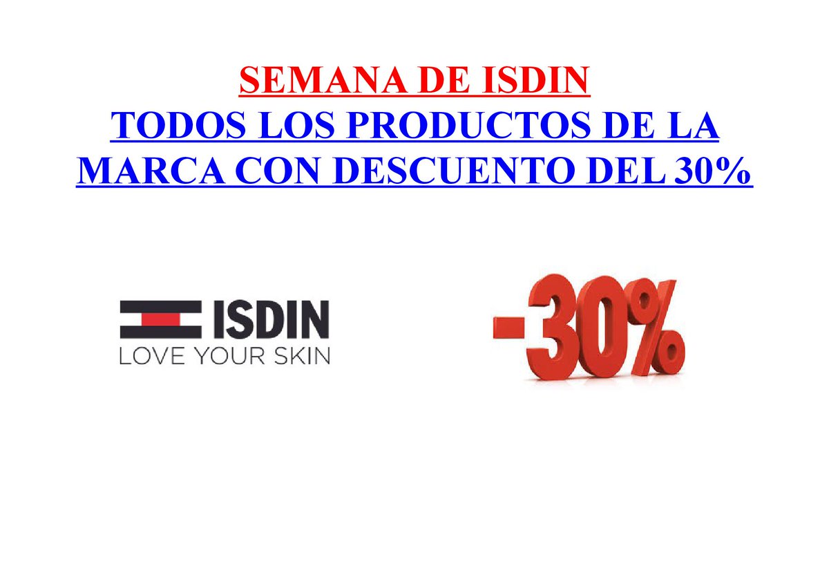 farmacrema's tweet photo. Descuentos fantásticos. Esta semana Isdin. No lo dejes escapar. https://t.co/acf4nIyS27 https://t.co/MXpeS5vosR