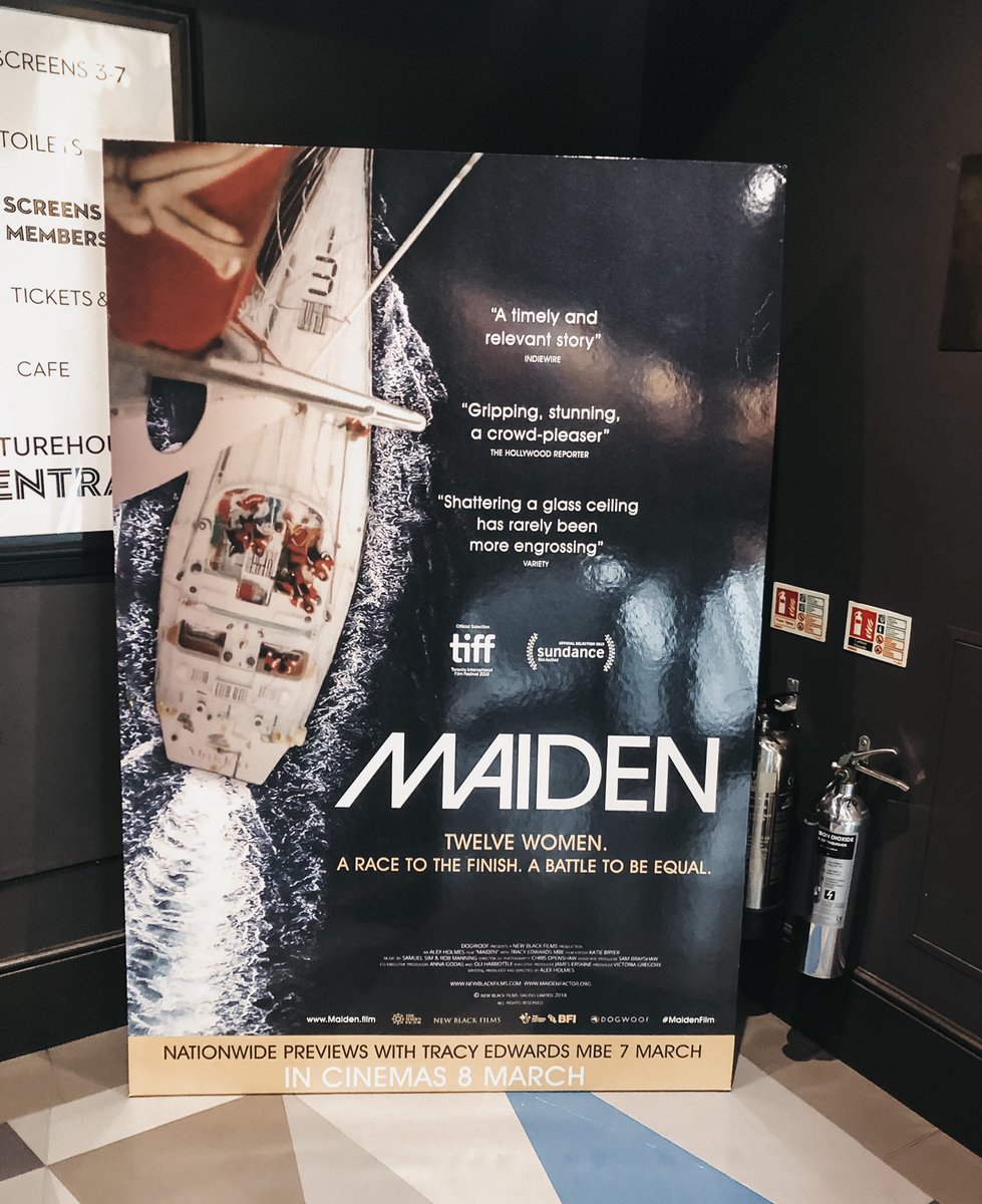 PerformanceKO's tweet photo. #MaidenFilm is the incredible story of sailor @TracyEdwardsMBE. Thank you to Tracy, @Vjgregory @KatieBryerEdit and @EmmaBullimore for the fantastic panel after the film this afternoon (there wasn’t a dry eye in the house by the end!) @Dogwoof / @WFTV_UK https://t.co/WtGRZM0mDf