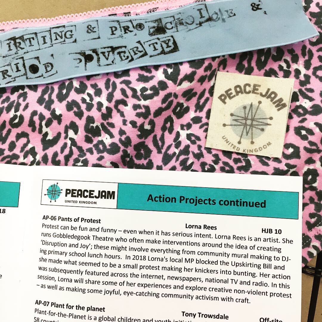 thegobbledegook's tweet photo. Very honoured to have been asked to present and run a workshop on artistic activism and peaceful, joyful interventions today for the incredible organisation that is  #peacejam #peacejamuk @PeaceJamUK @peacejamhq #pantsofprotest #feminism (awesome inspiring bunch of people) https://t.co/aloCvLTkif