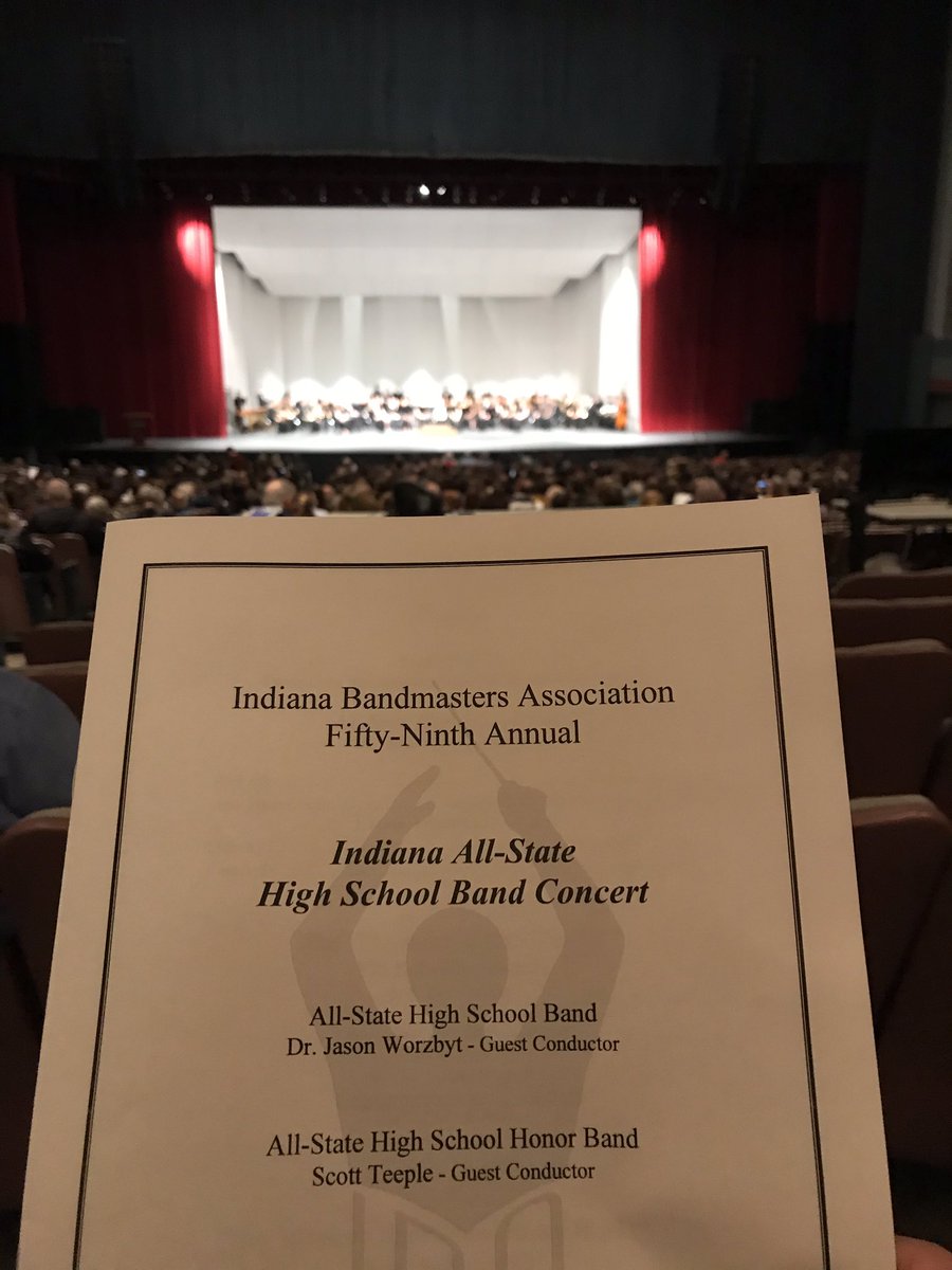 NoblesvilleBand's tweet photo. Wrapping up amazing weekend of traveling to see 2 guards @ Semi-State, winter percussion (6th at Plainfield Invitational) and now seeing 3 Students in the prestigious All State Band! https://t.co/UuoSLRuT3q