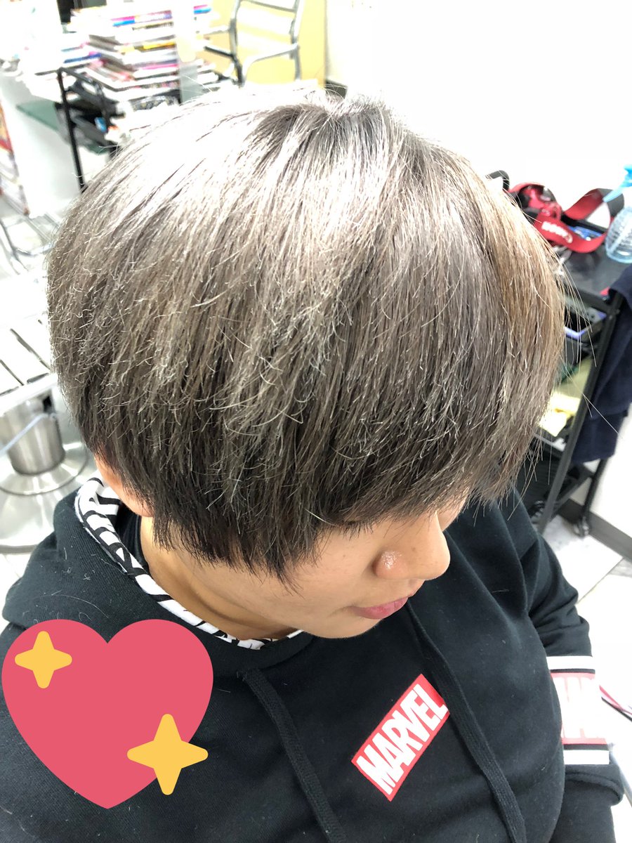 ストロベリーロックス 赤羽カラー専門店 No Twitter 本日のヘアカラー 毛先の残ってる明るさに合わせてｗブリーチ２回でベースを作ってシルバーアッシュに カットもしてスッキリ 男女問わず人気の無彩色カラーは一度はやりたい やったらハマるクールカラー