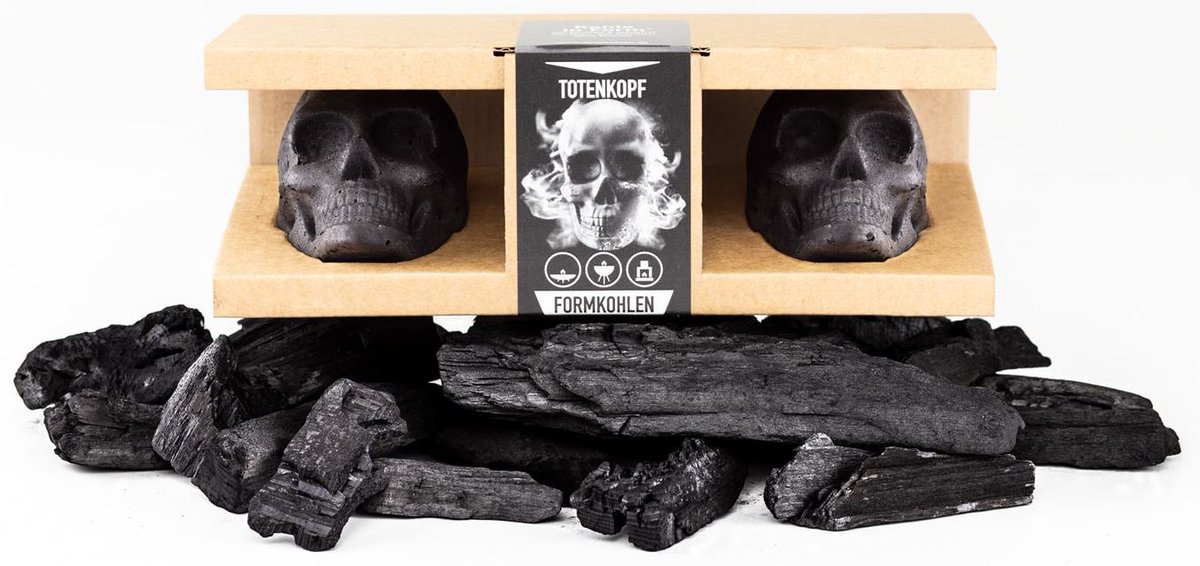 bbqheld's tweet image. Wir sind immer auf der Suche nach außergewöhnlichen Produkten und #Geschenkideen rund ums #Grillen. Heute haben wir für alle Holzkohle-Griller etwas ziemlich geiles gefunden! #Kohlebriketts in #Totenkopf-Form von Formkohlen.