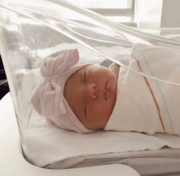 halstonblake's tweet photo. Just a few hours old , dreaming about meeting my sisters!💖 @taytumandaokley https://t.co/BLuQ3RY1GC