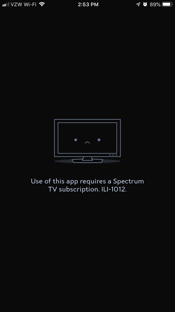 BarrDiamond's tweet photo. @GetSpectrum how do you correct this error? No way to log in again on app and won’t go away after killing the app. https://t.co/nWLftX1DYd