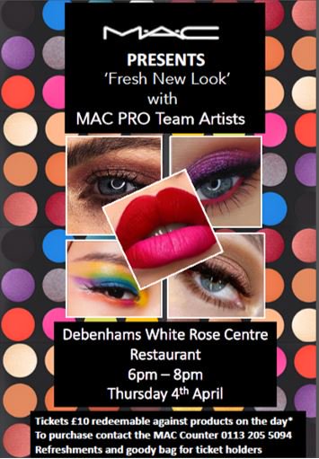 White Rose On Twitter Enjoy An Evening Of Make Up With A Maccosmetics Masterclass At Debenhams On 4th April 2019 Contact The Mac White Rose Counter On 0113 205 5094 Or Pop In
