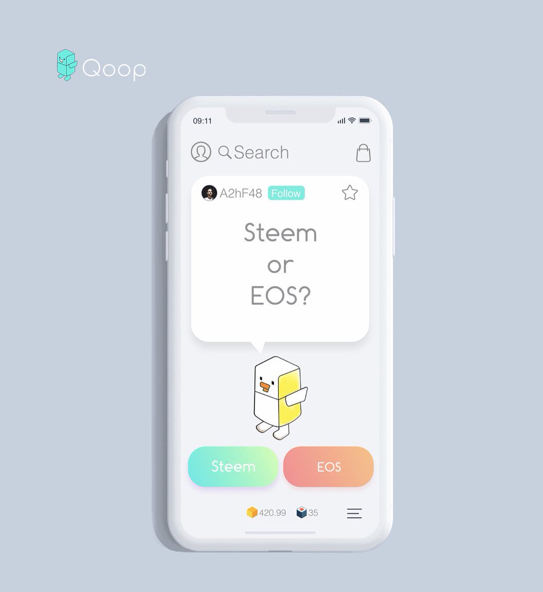 qoopofficial's tweet photo. Steem or EOS? Vote on the Qoop App available on Google Play 🗳
Link: https://t.co/6TiqdeWrsn
#eos #steem #cryptocurrency #choose #blockchain #vote #poll #anonymous #questions #buildyourqoop https://t.co/DI3RRYcsdz
