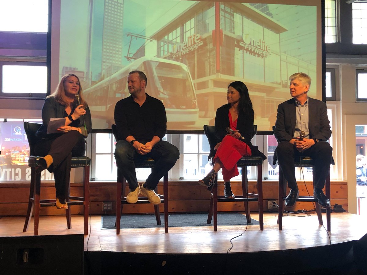 ithinkKC's tweet photo. .@HyperloopOne, @Black_Veatch, @KCTechCouncil and Fenaroli & Associates take the @SXSW stage to discuss innovative mass transit strategies! #SXSWKC #SXSW (Photo of panel. Tag: @Dianayzhou @RyanWeberKC @Black_Veatch https://t.co/qPrUaCsgGU