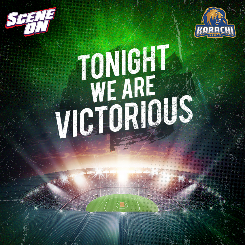 sceneonkaro's tweet photo. It was a nailbiting and thrilling match that Karachi Kings just edged.🏏
Truly a kings way to conquer the field. 🏆 #CricketKaSceneOn #KarachiKings #SceneOnHai #KKvsQG https://t.co/lKdoX5BePx