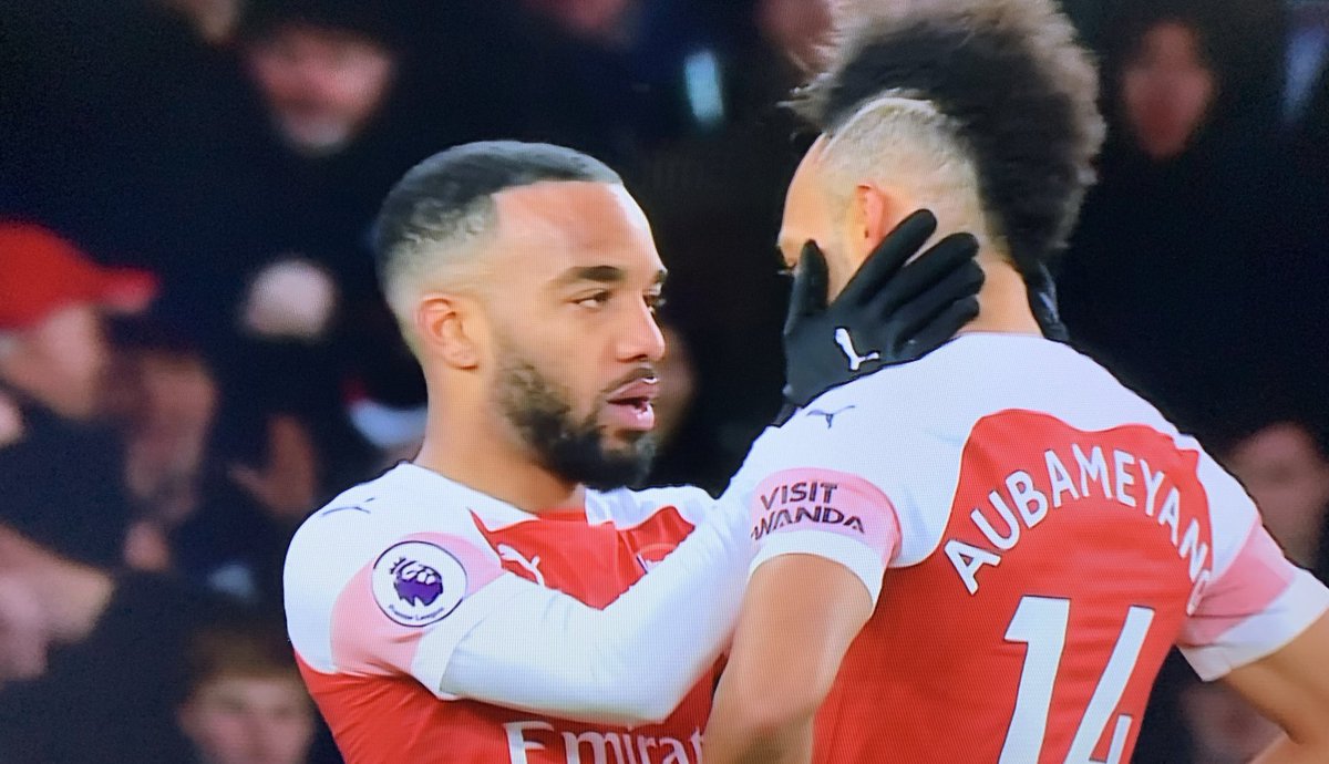 DareToWenger's tweet image. Lacazette immediately told Auba that he should take the penalty today. 

He then went over and gave Auba some words of encouragement. 

Just like when Aubameyang let Lacazette take the pen in Feb vs Stoke when Laca was having a rough patch. 

It’s a genuinely beautiful friendship