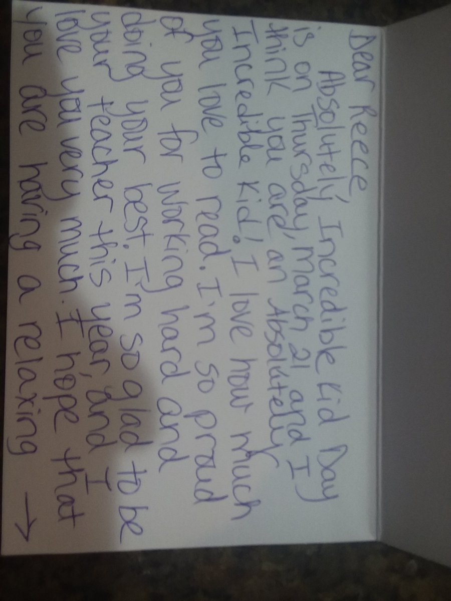readinglicious's tweet photo. March 21 is Absolutely Incredible Kid Day. How awesome would it be if every WFISD student got a note from their teacher telling them how incredible they are!? Please join me in writing notes to your Ss and mailing them so Ss get them during Spring Break. #iamwfisd #iammilam https://t.co/nlg4dAM874