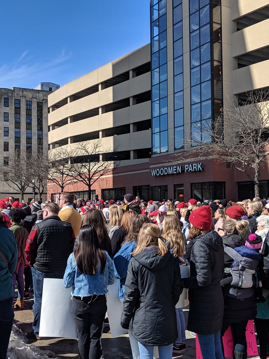IndivisibleNeb's tweet photo. #Omaha shows up to support women of all types #OWDM2019
Wearing red in solidarity with native women, with a diverse lineup of speakers set to present. https://t.co/xpgS8tAK6f