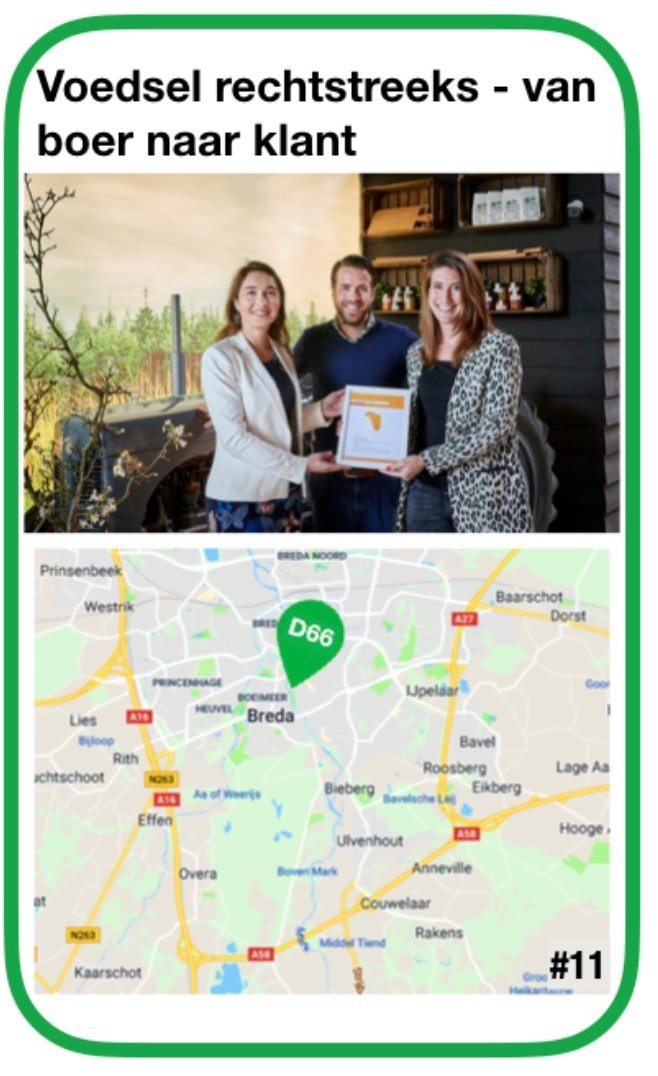 Dag 56 van #66. <a href="/Boerschappen/">Boerschappen</a> haalt ‘s ochtends producten op bij de boeren en levert ze ‘s middags af bij consumenten. De beste en eerlijkste producten uit de regio. #Agrofoodpluim wel verdiend!
