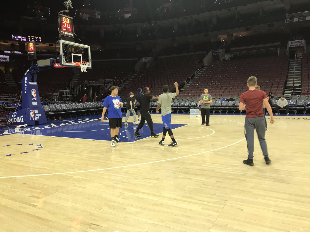 Balling on the court with my son .🏀