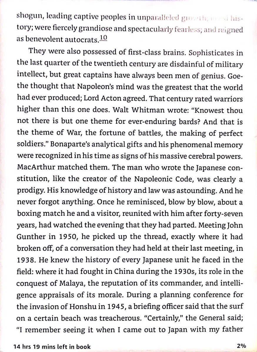 The General’s impressive memory