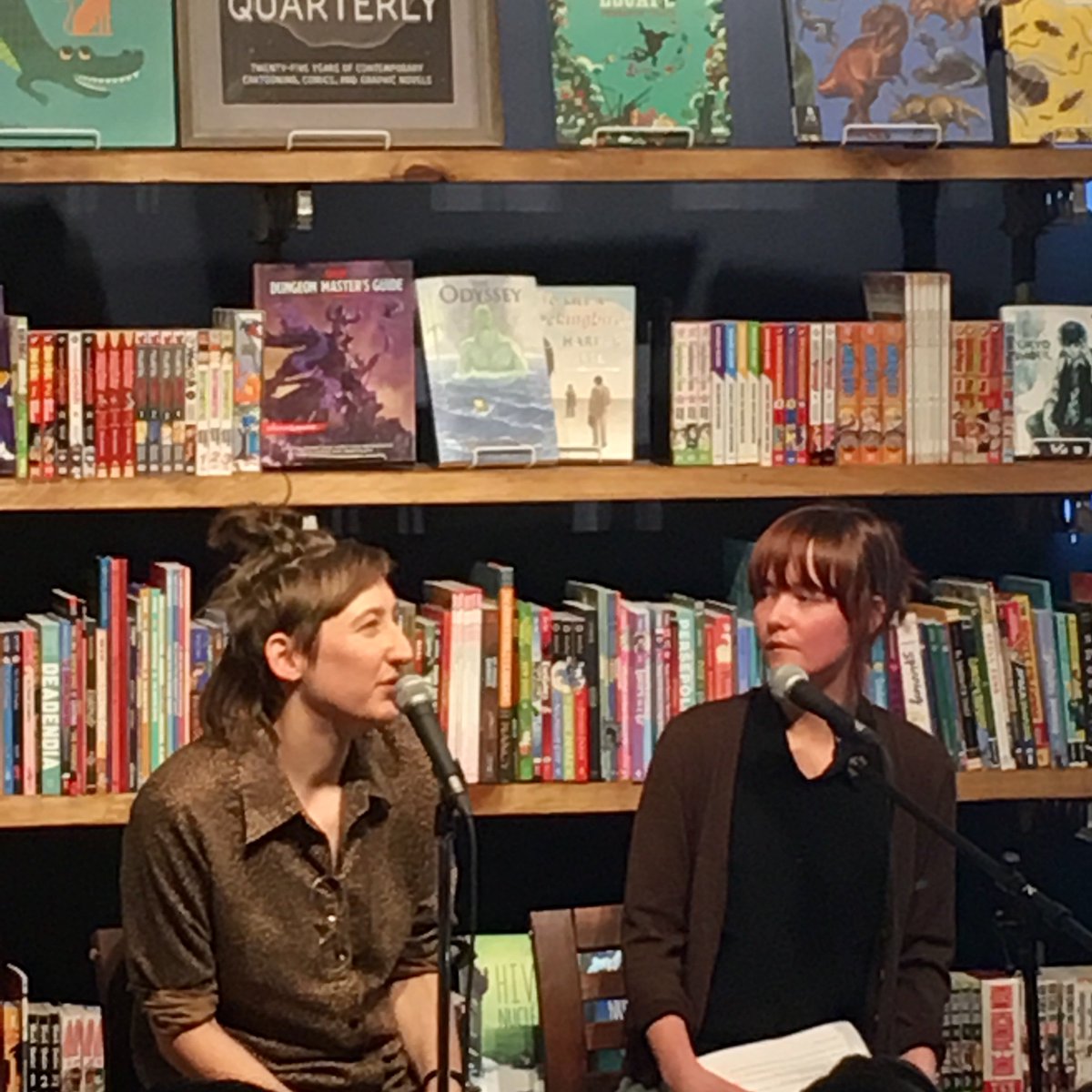LibrairieDandQ's tweet photo. What an amazing celebration we hosted for Julie Delporte on #InternationalWomensDay for the launch of This Woman's Work! Check out the compte rendu here: https://t.co/hI24Hdq4Dm #thiswomanswork @DandQ #storefav #juliedelporte #graphicnovels #feminist #comics #littqc #QuebecBooks https://t.co/5SQFqroDBJ
