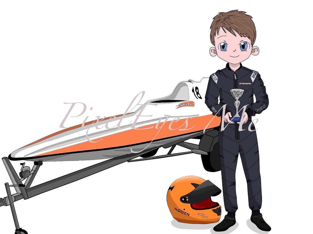 TintoreraRacing's tweet photo. We commissioned PixelEyes Me to create a picture of one of our junior team members and his GT15. We are over the moon with the results and so will be requesting the rest of the team members too 😊 https://t.co/tqCq6ke95h