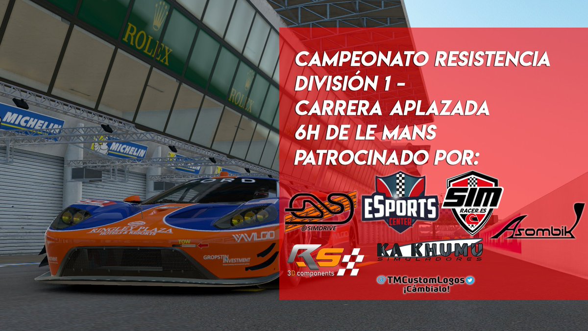 lecesports's tweet photo. 🔴Atentos #simracers de #PS4 en #PCARS2

🚦Durante nuestra retransmisión del Campeonato de Resistencia anunciaremos nuestro próximo campeonato! 

🥳Que emoción!

📺Retransmisión:
https://t.co/Njhh48J4D1

❤️#LEC #lecesports #simracing #esports https://t.co/E3akJL2L1O