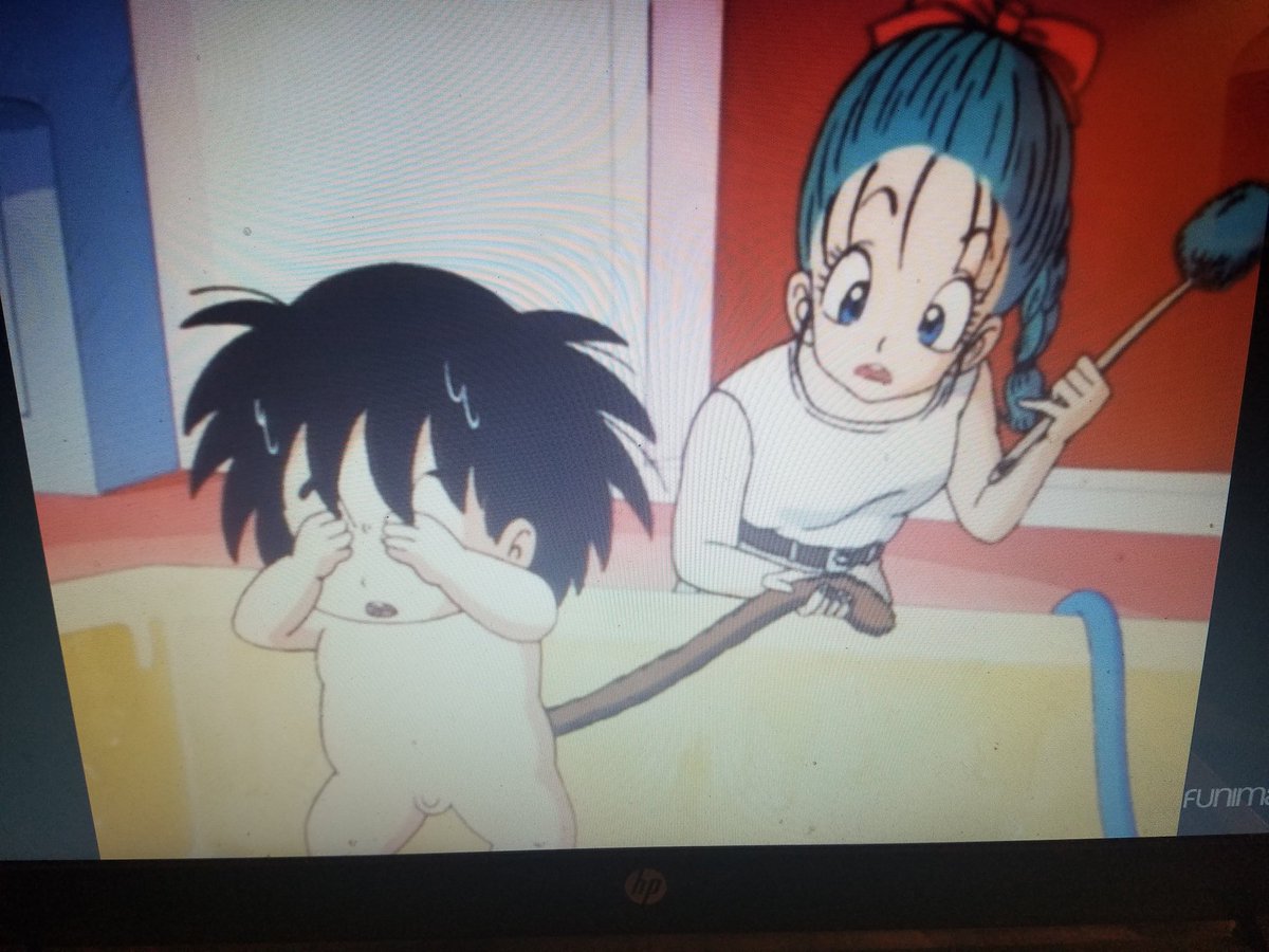 SaiyanaBrief's tweet photo. Ep. 2 continues with the infamous bath scene. Realizing that Goku stinks, Bulma suggests that he take a bath. When he asks what that is, Bulma freaks out, realizing that she'll have to show him. Early motherhood prep? Goku may have no shame, but he does have a tail. #DBrewatch https://t.co/1EXJp8UOFw