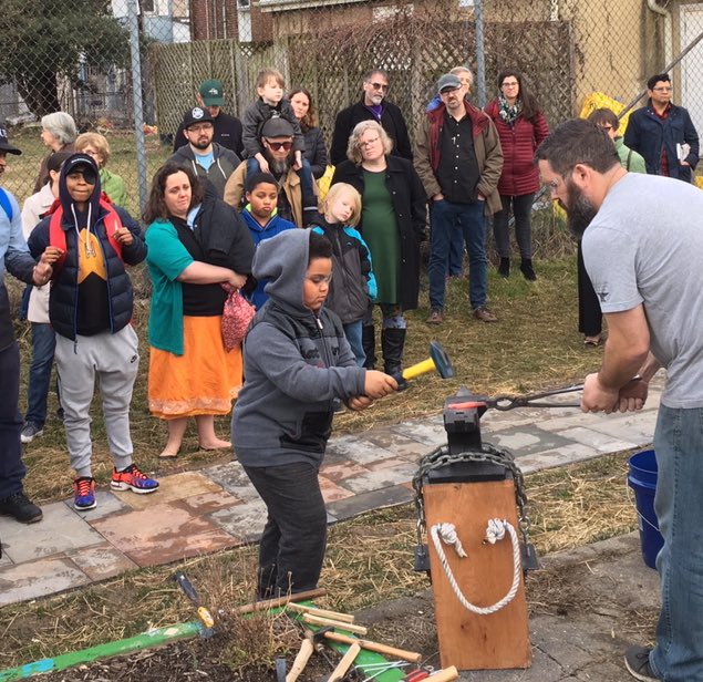 Today in Baltimore. Young and old together, beating guns into plows. It reminded me of the Scripture: “I will pour out my Spirit and your sons and daughters will prophesy... your young people will see visions, and your elders will dream dreams.”