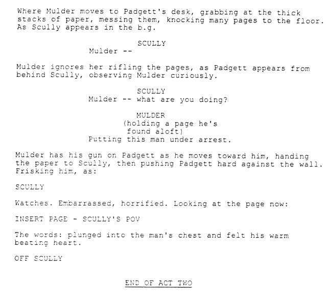 ~End of Act Two~ #XFScriptWatch  #Milagro