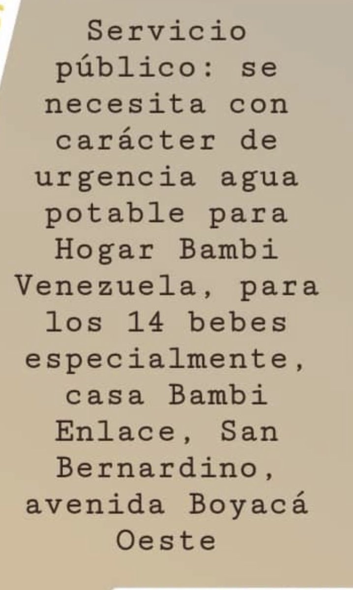 ATENCIÓN | Requerimos de su ayuda para “14 BEBES” de <a href="/HogarBambi/">Hogar Bambi</a> en #SanBernardino Contamos con su ayuda vecinos de #LaCandelaria #SanJose #BellasArtes #SanAgustin #ElConde #MariPerez #Pintosalinas #ayudanosaayudar  GRACIAS!!!