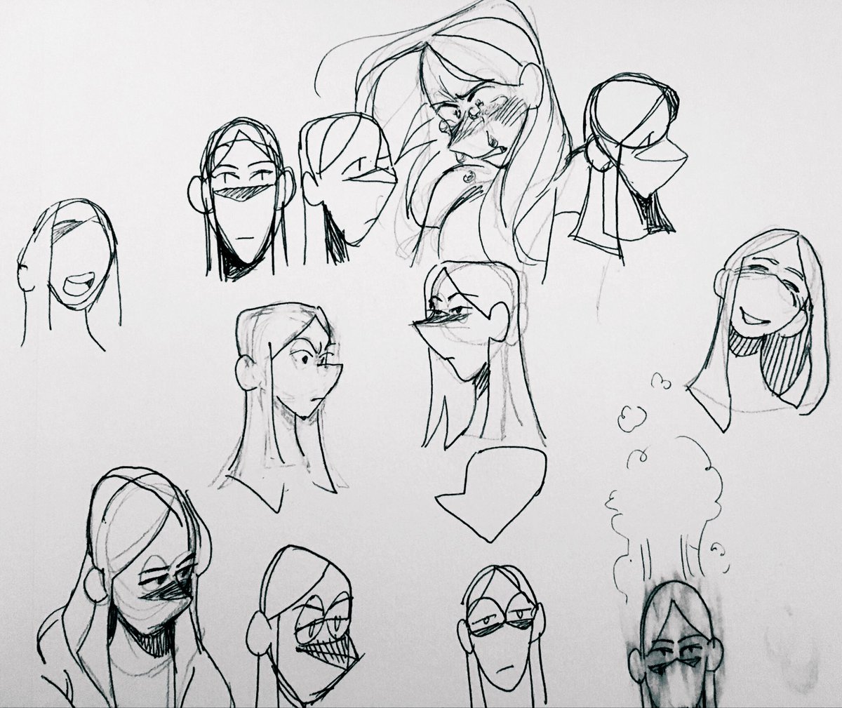 sketchbook ovelias...... i spent a long time trying to decide how to draw her from various angles 
