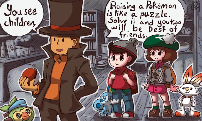 ~Professor Layton and the Mysterious Sword and Shield of Galar~ #ProfessorLayton #Pokemon #PokemonSwordShield 