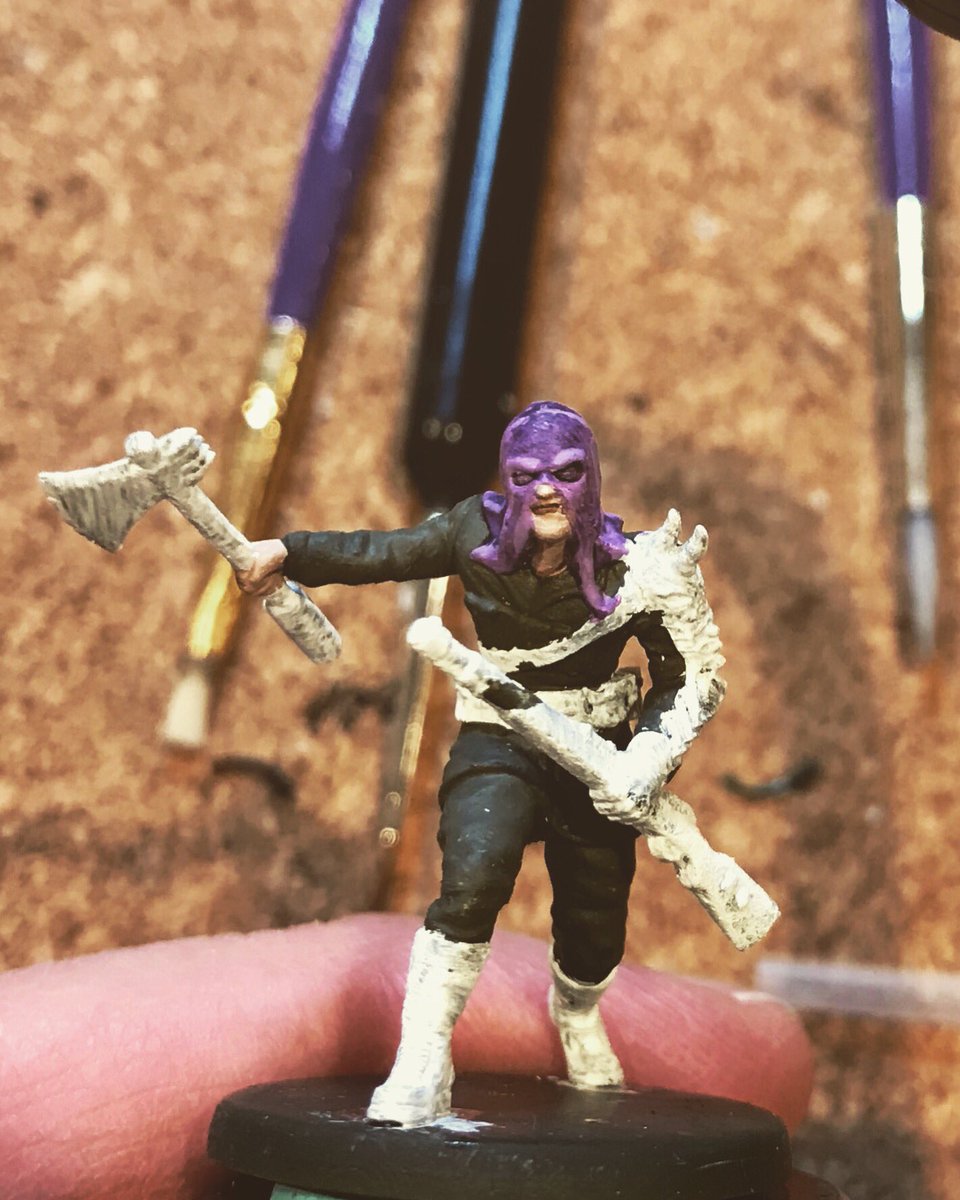 45Adventure's tweet photo. Just started painting an Apostate for #notallbloodrunsred #miniaturesgame #miniatures #desolatefront #boardgame #ww1 #worldwar1 #fantasy #horror #cthulhu #indiegame #indiegamedev https://t.co/II4EUflhg0