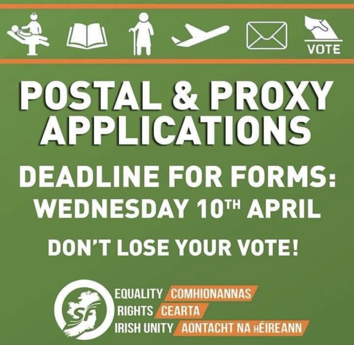 CAITR1ST's tweet photo. If you cannot make it to vote SF on 2nd May, register for ur proxy or postal vote now . #everysinglevotecounts https://t.co/Hp6BDEjyTp