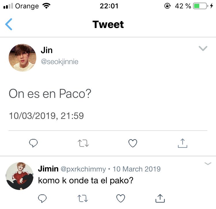 bluepeachtae's tweet photo. ❤💛❤ 248
Taegi | Yoontae au
Aquí se queda hoy 🤪 Muchísimas gracias a @outro_bangtxn por ser mi traductora esta vez 💜💜 https://t.co/69E7EjybgP